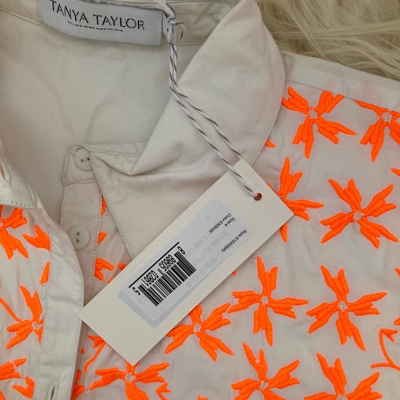 TANYA TAYLOR Embroidered Button-Up Top - Picture 11 of 14